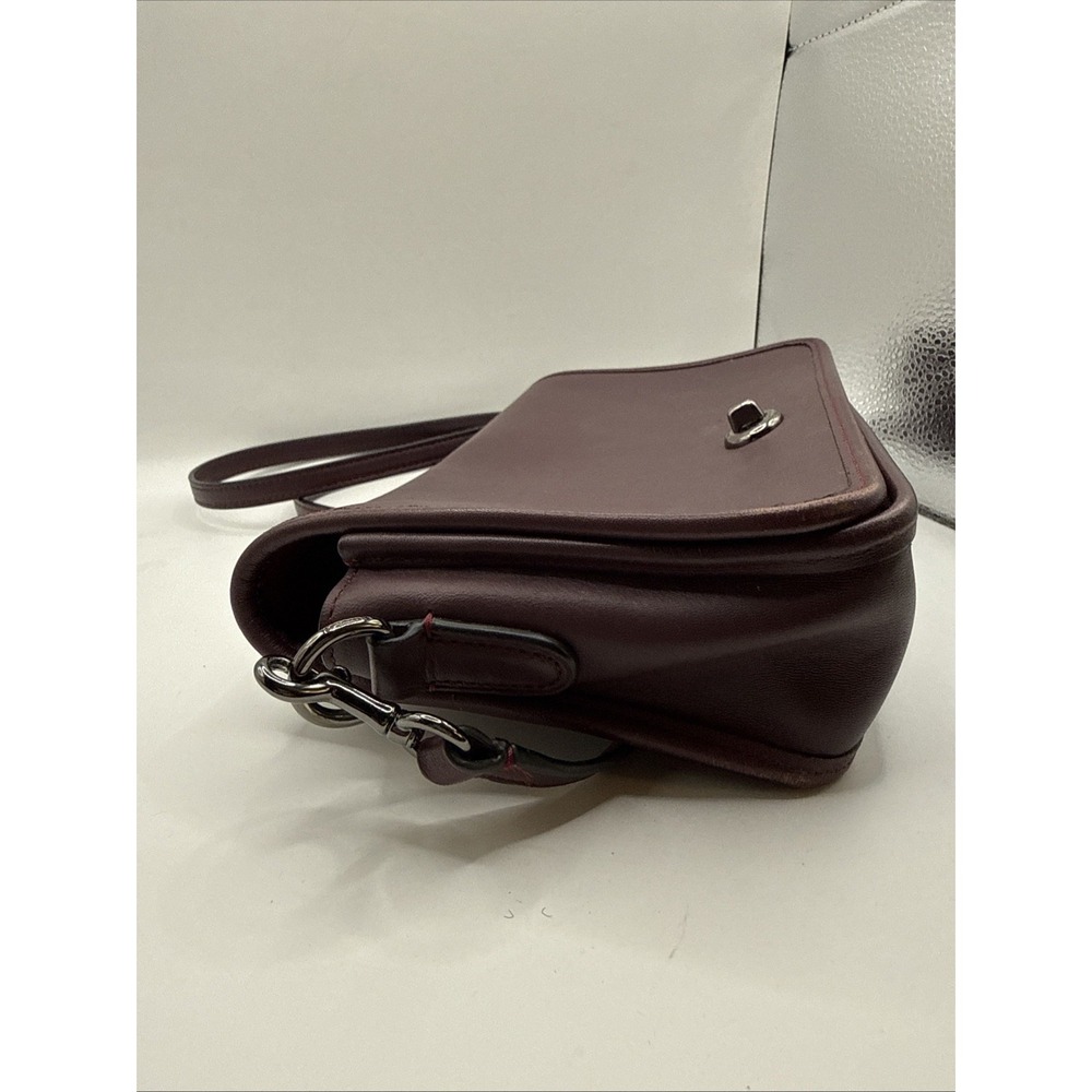 2017 Coach 75th Anniv Dinky Maroon Leather Crossbody Re-Edition 57325 - Picture 14 of 14